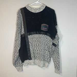 Bugle Boy Challenge Global Awareness Vintage Sweater Sz L‎ Mens Streetwear 80s